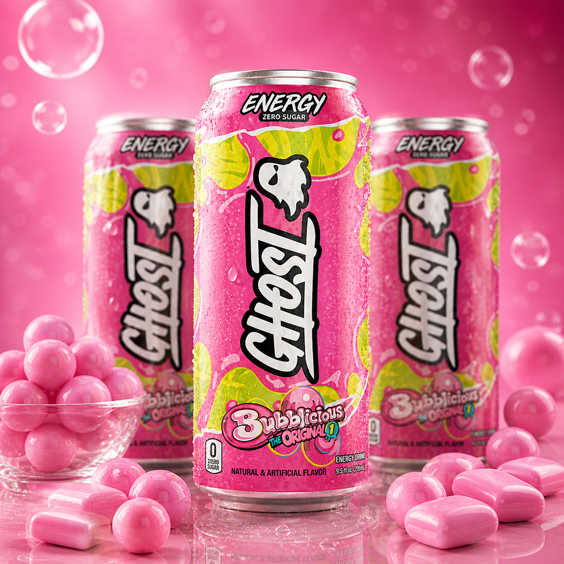 NEW PINK BUBBLEGUM GHOST ENERGY BUBBLICIOUS FLAVOR LEAKED ONLINE BEFORE OFFICIAL ANNOUNCEMENT